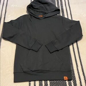 Free Planet Charcoal Hoodie with Orange Accent